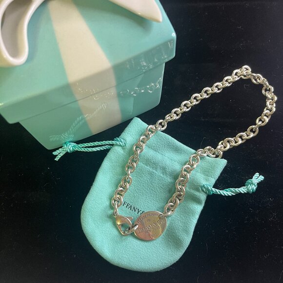 Tiffany & Co. Oval Tag Necklace - Picture 1 of 3